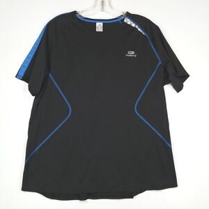 Kalenji Women's Size XL Equarea Running Shirt Black Short Sleeve Sportswear